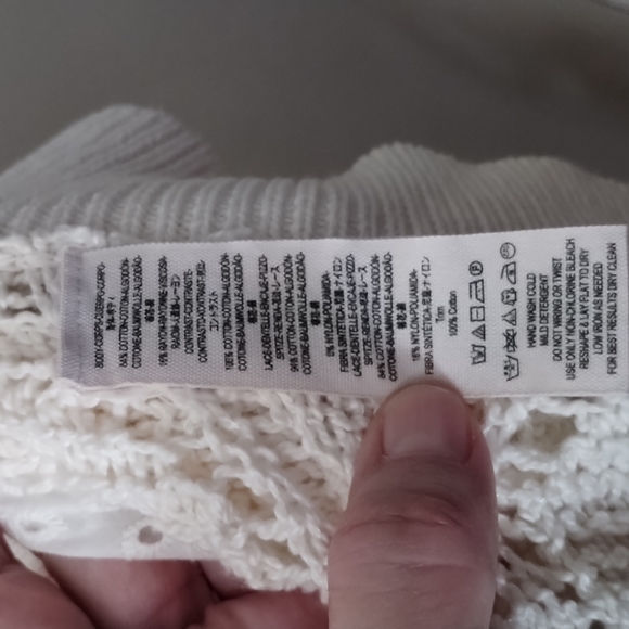 FREE PEOPLE WOMEN LONG SLEEVE CROCHET EYE LITE ZIP UP SWEATER - Picture 10 of 11